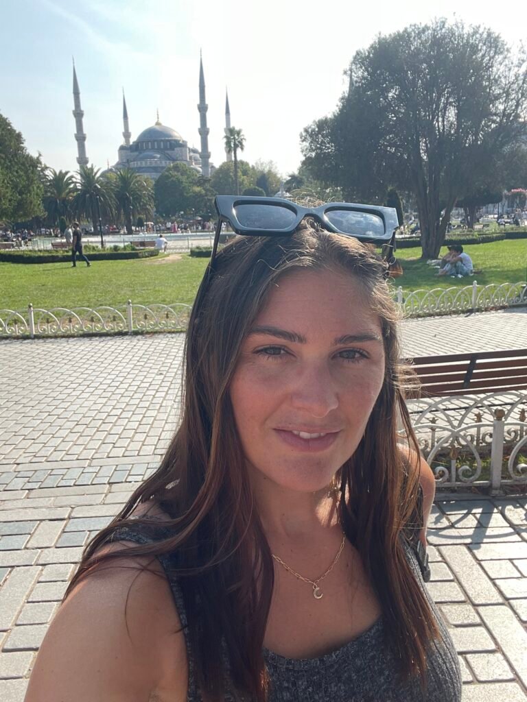 Carly, co-host of the Kids Who Travel podcast, travelling in Istanbul